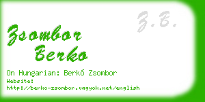 zsombor berko business card